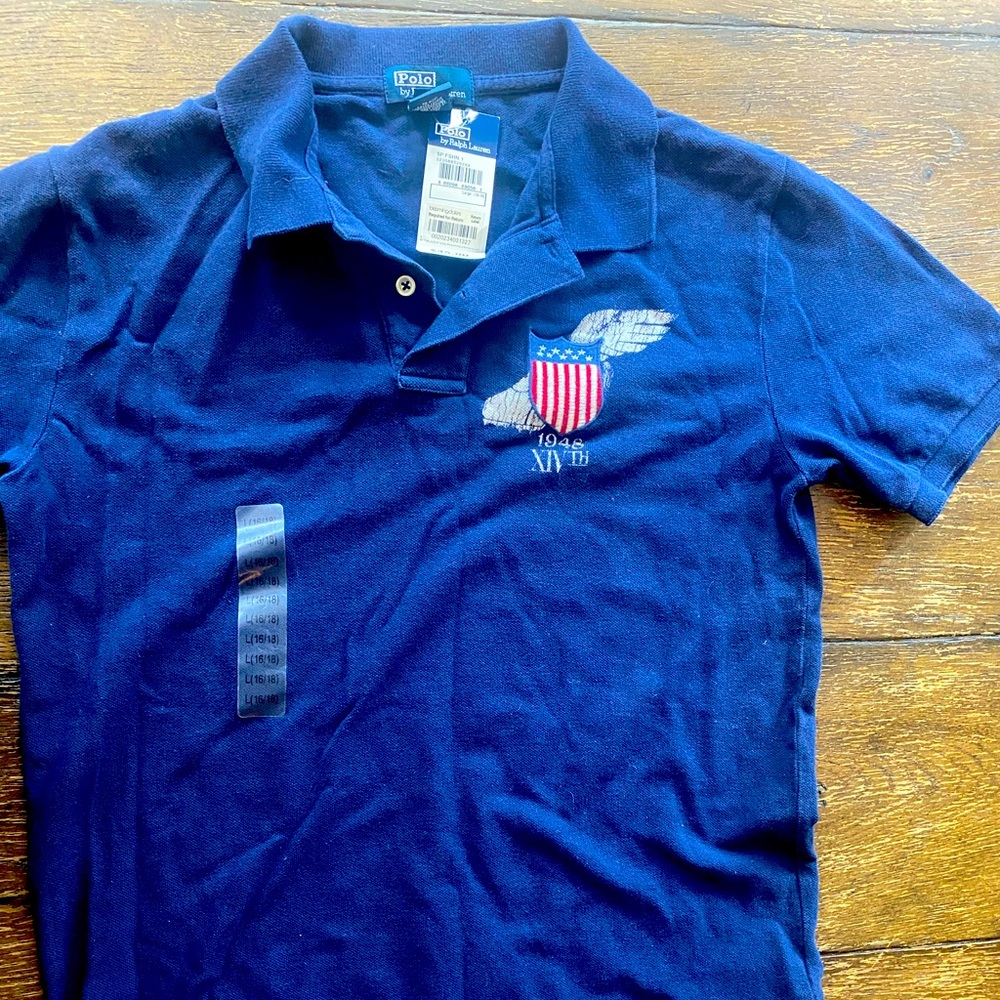 Ralph Lauren boys blue polo shirt